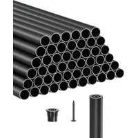Vevor Geländerstab, 51er-Set, φ19x914 mm Aluminium-Treppenbaluster, Zierstab, runder Stab,