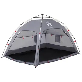 vidaXL Strandzelt 2 Personen Grau Quick Release Wasserdicht