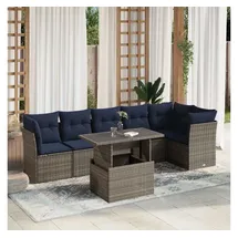 vidaXL Gartensofa-Set 7-tlg. grau