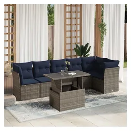 vidaXL Gartensofa-Set 7-tlg. grau
