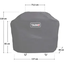 TAINO Grillabdeckung 155 x 48 x 110 cm Polyester rot