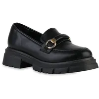 VAN HILL Damen Plateauschuhe in Schwarz