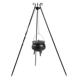Cookking Holzkohlegrill Dreibein 180 cm Afrikanischer Gusseisenkessel 6 l, Grill, Grill bunt