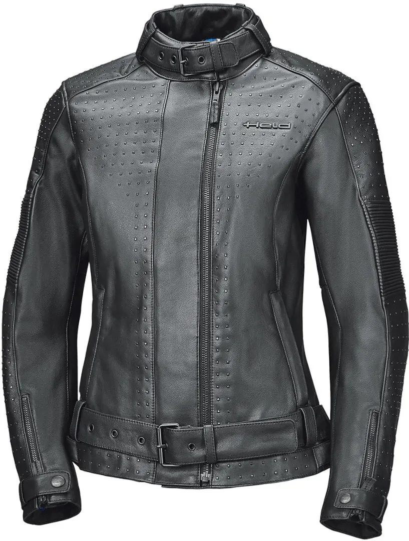 Held Roxane Damen Motorrad Lederjacke, schwarz, Größe 36