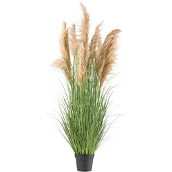 Kunstgras CREATIV GREEN "Schilfgras", grün, H:165cm, Kunststoff, Kunstpflanzen, mit täuschend echten Blüten