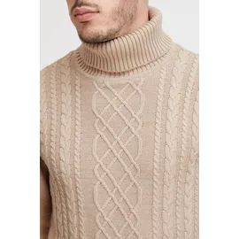 11 Project Rollkragenpullover 11 PROJECT "Rollkragenpullover PRJamelio", Herren, Gr. XL, beige (humus), Obermaterial: 70% Baumwolle CO recyc.. 30% Polyester Pol. recyc.., Pullover Rollkragenpullover