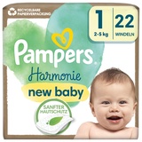 Pampers Harmonie Baby Windeln Größe 1, 22 Windeln, 2kg-5kg