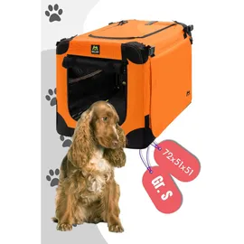 Maelson Soft Kennel Neon-Orange, 72 cm - faltbare Hunde-Transportbox