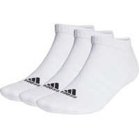 adidas Cushioned Low-Cut Socken, 3 Paar weiß - M (M), Weiss