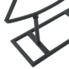 vidaXL Metall Weihnachtsbaum mit Ständer Schwarz 210 cm Stahl