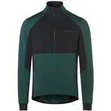 Vaude Herren Langarm Fahrrad Trikot Kuro Halfzip LS Tricot, wärmend, atmungsaktiv & schnelltrocknend, optimale Bewegungsfreiheit, Passform: Slim fit, deep Pond, XXL