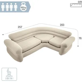 Intex Ecksofa 2-Sitzer Beige