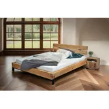 SAM Outillage Balkenbett Massivholzbett 200 x 200 cm Fichte Feliz