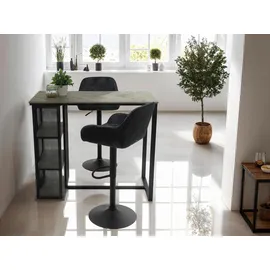 HELA Tische Bartisch Klara 120 x 60 x 103 cm Grau