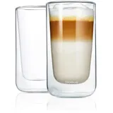 BLOMUS Latte-Macchiato-Set Nero 2tlg. Glas Transparent Klar