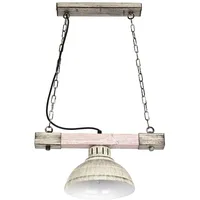 Licht-Erlebnisse Hakon 1-flg. E27 30 cm Shabby Weiß Holz