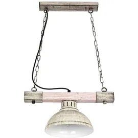 Licht-Erlebnisse Hakon 1-flg. E27 30 cm Shabby Weiß Holz