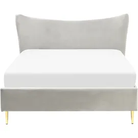 Beliani Chaleix 140 x 200 cm H2 Hellgrau/Gold