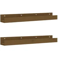 vidaXL Wandregal 80 x 12 x 9 cm Honigbraun