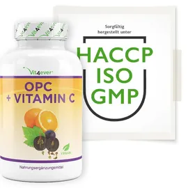 Vit4ever OPC Traubenkernextrakt + Vitamin C Kapseln 365 St.