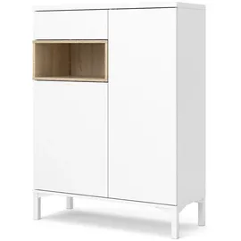 VCM Sideboard Ringe 89 x 37 cm Weiß