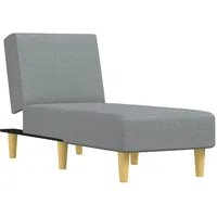 VidaXL Chaiselongue Hellgrau Stoff