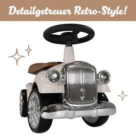 Lemodo Rutschauto Kinderauto im Retrodesign Weiß