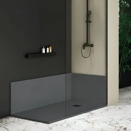 MIRLO Duschrückwand Nexo anthrazit 80x190cm