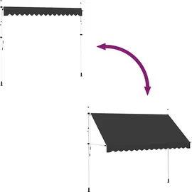 vidaXL Einziehbare Markise 350 cm anthrazit