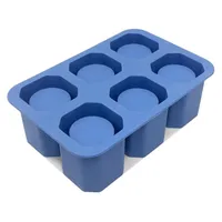 HENDI Eiswürfelform, 6 Shotglas-förmige Eiswürfel, Eiswürfelschaleeinfache, Eiskugelform, 125x190x(H)60mm,