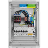 Doktorvolt Sicherungskasten Unterputz Verteilerkasten 2x12 Module 8xMCB 1xRCCB VDE Überspannungsschutz verdrahtet Sicherungen 505,50x348x98mm Doktorvolt