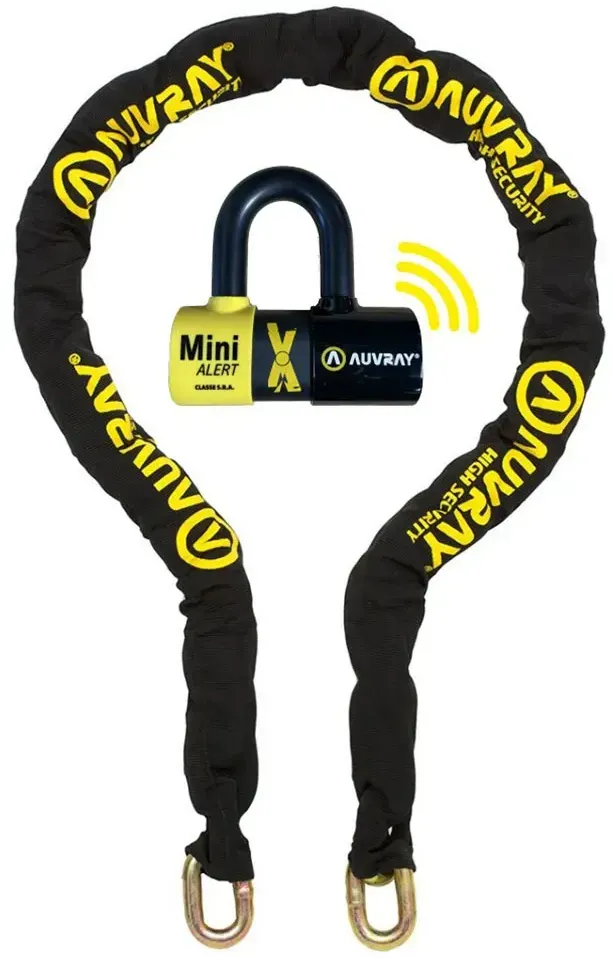 Auvray Disc Xtrem Mini D.13.5 L.170 Sra Alarmkettensperre - Black / Silver - One Size