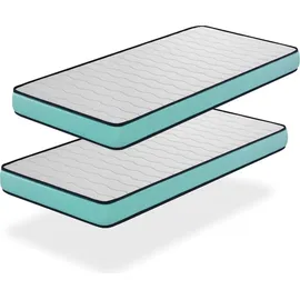 xaluca 2x Matratzen Confort Pro 80x160 -h2- Hohe 14 Cm Super weiche Polsterung - jugendlich