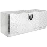 Trucky Anhänger-Deichselbox Aluminium Truckbox Unterboden Deichselbox Anhängerbox 91 x 35 x 40 cm silberfarben