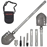 Berger & Schröter Klappspaten Outdoor Schaufel Multifunktionsspaten Klappbar Garten Wandern Camping