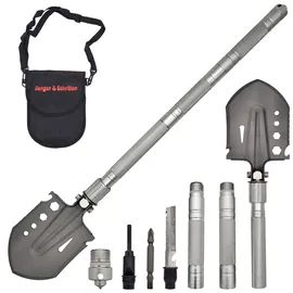 Berger & Schröter Klappspaten Outdoor Schaufel Multifunktionsspaten Klappbar Garten Wandern Camping