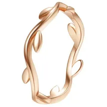 Hey Happiness Vergold. Lorbeer-Ring aus 925er Sterlingsilber in Roségold | Gr.: 57