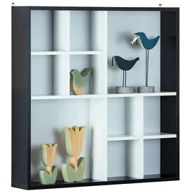 VCM Decent Wandregal 70 x 13 cm Schwarz und Weiß