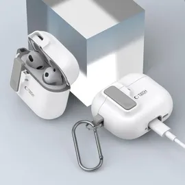 TECH-PROTECT Slim Hook Case for AirPods 4 Weiß
