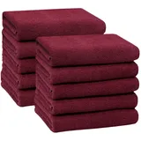 ZOLLNER Handtuchset 50 x 100 cm rot 10 St.