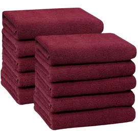 ZOLLNER Handtuchset 50 x 100 cm rot 10 St.