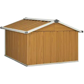 vidaXL Mährobotergarage 92 x 97 x 63 cm Verzinkter Stahl Braun
