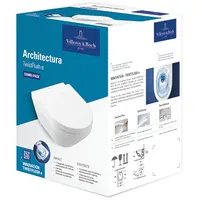 Villeroy & Boch Architectura Combi-Pack Wand-WC mit WC-Sitz Weiß