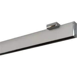 GARESA Gardinenstange GARESA "FLAT", silber (vernickelt, chromfarben), L:110cm, Aluminium, Gardinenstangen, Rechteckprofil, perfekter Lauf, modern, verlängerbar, mit Endkappe