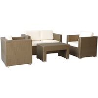 Konway Polyrattan FLORIDA Set Couch Sessel Lounge System  Mokka Garten Outdoor