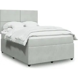 vidaXL Boxspringbett 140 x 200 cm Hellgrau