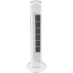 Nordic Home Culture Säulenventilator 45 Watt, 77 cm hoch, 3 Stufen, weiß