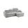 JOB Eckcouch Stoff 3-Sitzer Grau