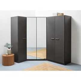 Rauch Schrank-Set RAUCH "Kleiderschrank Schrank Garderobe Wäscheschrank VANDOR", grau (graumetallic), B:164cm H:197cm T:208cm, Holzwerkstoff, Kastenmöbel-Sets, 5-türig mit viel Stauraum, Schränke einzeln stellbar MADE IN GERMANY