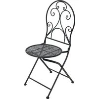 Annastore Bistrostuhl aus Eisen im Antik-Finish Gartenmöbel Bistroset Balkonmöbel